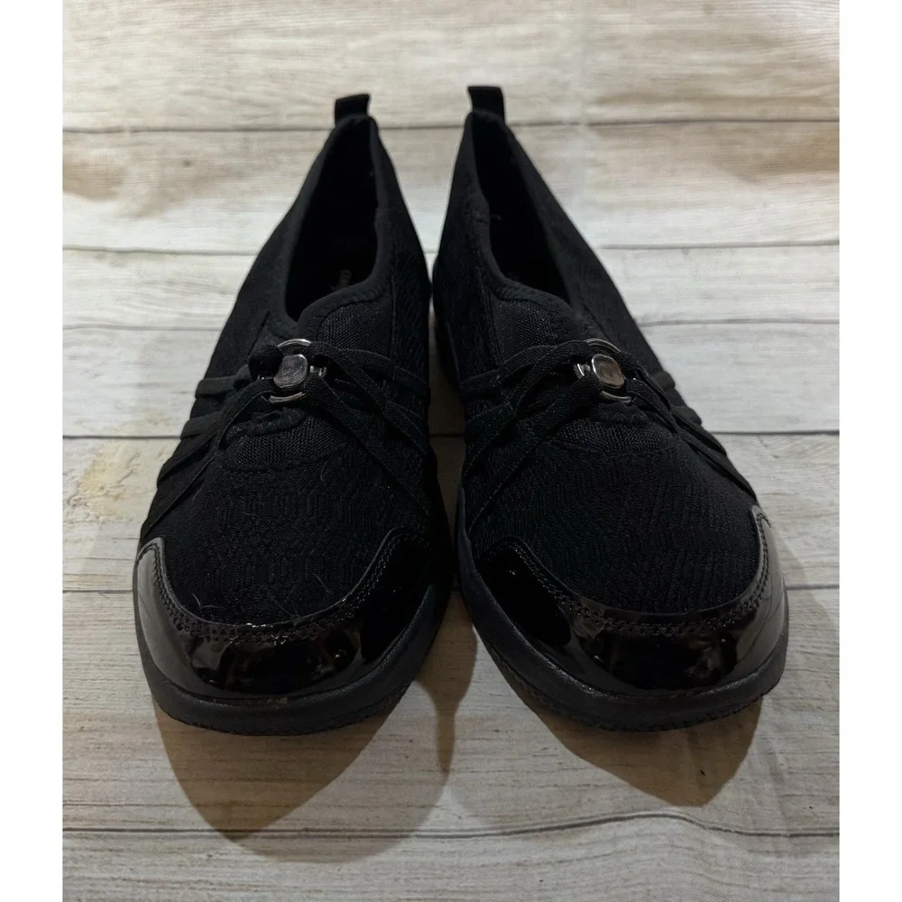 New Comfort View Comfortview Athletic Greer Black Slip On Shoes Sneakers Sz 9 WW